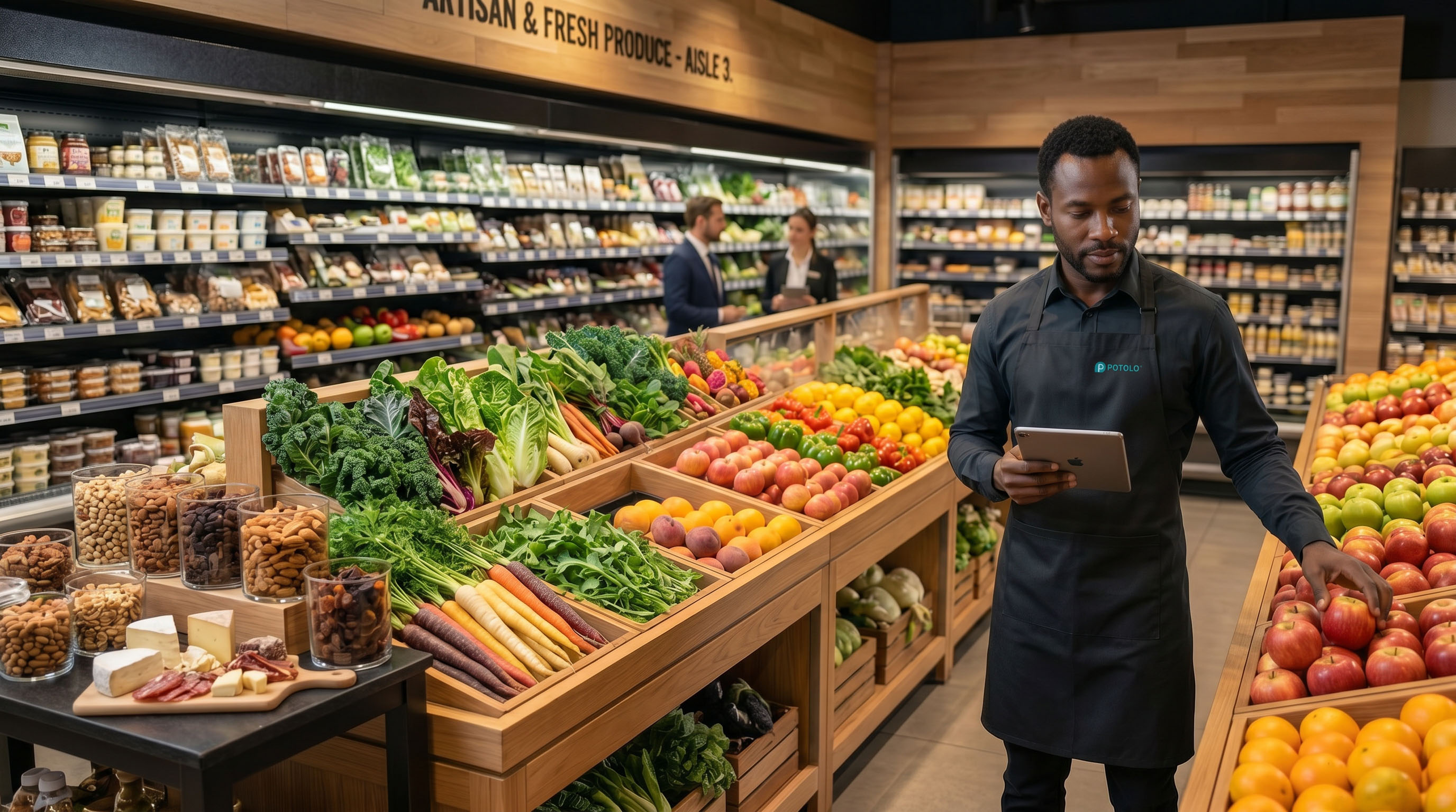 Fresh produce at a Potolo partner grocery store